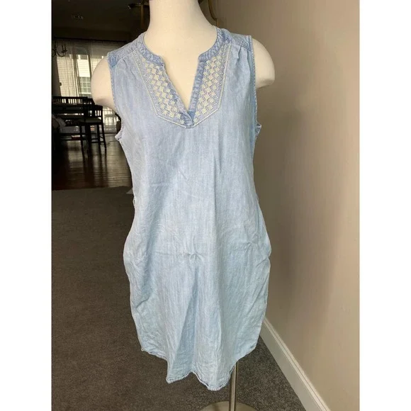 Eddie Bauer | Dresses | Eddie Bauer Chambray Denim Dress Size 2 | Poshmark